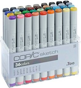 Thumbnail - COPIC® Sketch Layoutmarker-Set farbsortiert 1,0 + 6,0 mm, 36 St.