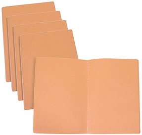 Thumbnail - 5 pandoo Notizhefte DIN A4 blanko, natur Softcover 40 Seiten