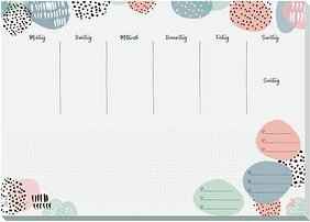 Thumbnail - SIGEL Schreibtischunterlage Rose Inspiration weiß/bunt Papier 42,0 x 29,7 cm, 30 Blatt