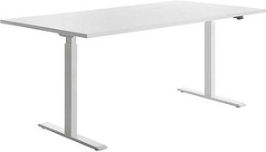 Topstar E-Table elektrisch höhenverstellbarer Schreibtisch weiß rechteckig, T-Fuß-Gestell weiß 180,0 x 80,0 cm