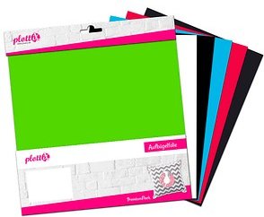 plottiX PremiumFlock Aufbügelfolie farbsortiert Flock-Folie 30,0 x 30,0 cm, 6 St.