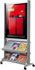 PAPERFLOW Prospektregal SPP1.35 silber DIN A3, DIN A4 6 Fächer