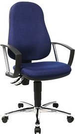Topstar Bürostuhl Point 60 Plus, 8169A G26 Stoff blau, Gestell chrom