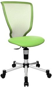 Topstar Kinderdrehstuhl Titan Junior, 71487 S05 Stoff grün, Gestell silber