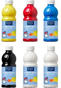 LEFRANC BOURGEOIS Acrylfarben farbsortiert 6x 500,0 ml, 6 St.