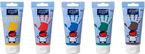 LEFRANC BOURGEOIS Fingerfarben farbsortiert 5x 80 ml, 5 St.