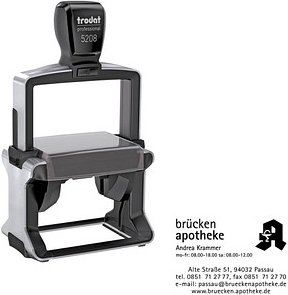 Thumbnail - trodat Textstempel, individualisierbar 5208 selbstfärbend schwarz mit Logo, 1 St. - Nachträglich per Gutschein personal...
