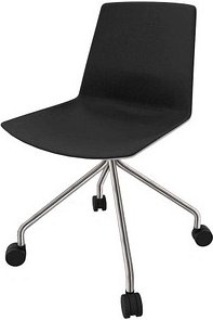 Thumbnail - Quadrifoglio Besucherstuhl Clue schwarz, grau Stoff