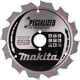 makita B-33554 SPECIALIZED Kreissägeblatt 190,0 mm, 12 Zähne