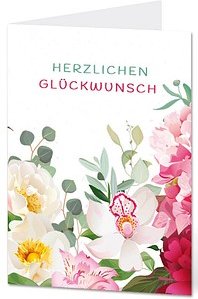 LUMA Glückwunschkarte Blumen DIN B6