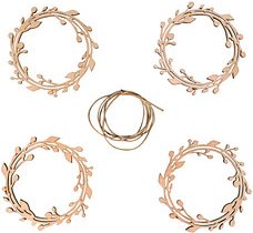 Rayher Deko-Anhänger Holz-Kränze natur 4 St.