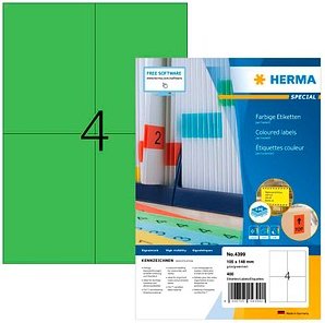 400 HERMA Etiketten 4399 grün 105,0 x 148,0 mm