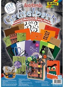 folia Bastelset Gruselparty mehrfarbig 102 St.