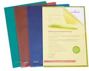 100 Printus Sichthüllen DIN A4 farbsortiert glatt 0,135 mm