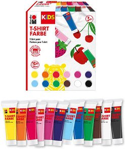 Thumbnail - Marabu KiDS Stoffmalfarbe farbsortiert, 12 St.