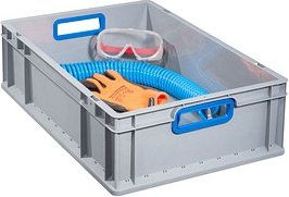 Thumbnail - Allit ProfiPlus Eurobox grau, blau 40,0 x 60,0 x 17,0 cm, 1 St.