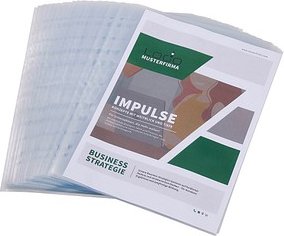 Thumbnail - 40 DURABLE Prospekthüllen PREMIUM Recycling DIN A4 transparent genarbt 0,08 mm