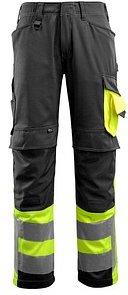 Thumbnail - MASCOT® unisex Warnschutzhose Leeds schwarz, gelb Größe 98