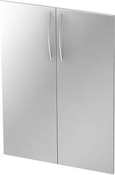 Thumbnail - HAMMERBACHER Basic Türen silber 110,4 cm