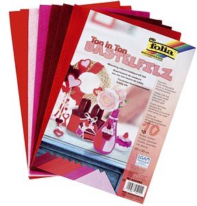 folia Bastelfilz rot 10 Bogen