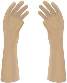 Thumbnail - Meditrade® unisex OP-Handschuhe Gentle Skin® Micro braun Größe 7, 50 Paar