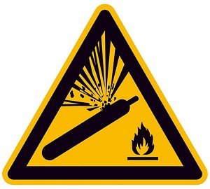 SafetyMarking® Warnaufkleber "Warnung vor Gasflaschen" dreieckig 10,0 x 10,0 cm, 1 St.