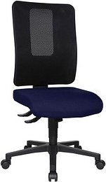Topstar Bürostuhl Open X (N), OX1000 G280 Stoff blau, Gestell schwarz