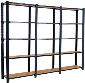 Thumbnail - Simonrack Schwerlast-Weitspannregal OFFICLICK 5 8425437127731 anthrazit, braun 240,0 x 30,0 x 210,0 cm