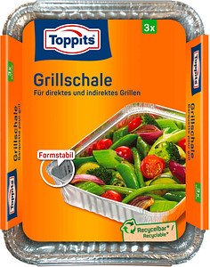 3 Toppits Aluschalen Grillschale 17,0 x 22,0 cm