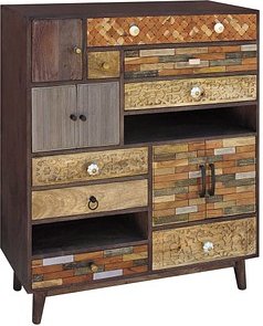 Thumbnail - Garden Pleasure Kommode TOBOL, 304069 braun 100,0 x 40,0 x 121,0 cm, 1 St.