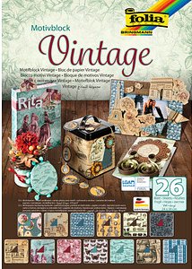 folia Motivblock Vintage farbsortiert 80/270 g/qm 26 St.