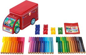 FABER-CASTELL Connector Truck Filzstifte farbsortiert, 33 St.