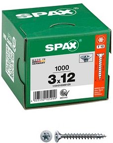 Thumbnail - SPAX® Universalschrauben T10 Senkkopf WIROX 1191010300125 3 mm x 12 mm, 1.000 St.