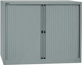 BISLEY Cito Rollladenschrank silber 2 Fachböden 120,0 x 43,0 x 103,0 cm