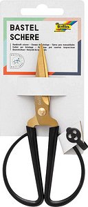 folia Papierschere Bastelschere schwarz/gold 14,5 cm