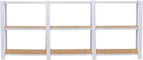 Thumbnail - Simonrack Regal OFFICLICK 8425437127281 weiß, braun 240,0 x 30,0 x 100,0 cm