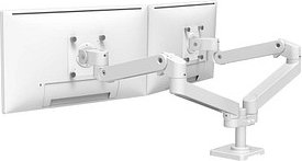 ergotron Monitor-Halterung LX Pro Dual Side-By-Side 45-686-290 weiß für 2 Monitore, Tischbohrung, Tischklemme