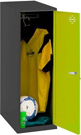 Simonrack Spind SIMONLOCKER DISM SINGLE anthrazit, grün 8425437116599, 1 Schließfach 30,0 x 50,0 x 91,5 cm