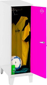 Simonrack Spind SIMONLOCKER DISM SINGLE weiß, pink 8425437120428, 1 Schließfach 30,0 x 50,0 x 101,5 cm