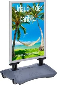 update displays Kundenstopper WindPro Lite silber DIN A1 2 Fächer, 1 St.