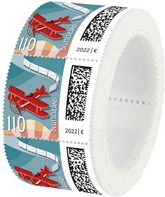 Deutsche Post 1,10 € Briefmarken "Luftpost" nassklebend, 200 St.