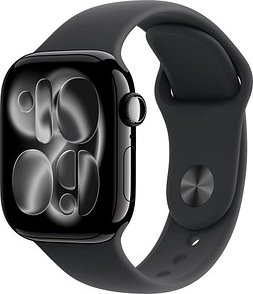 Apple Watch Series 11 42 mm Aluminium (GPS) Sportarmband S/M schwarz, diamantschwarz