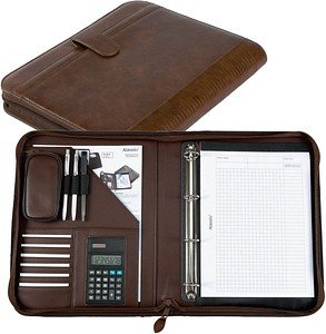 Thumbnail - Ringbuchmappe Alassio VITERBO, Format A4, herausnehmbare 25 mm Ringmechanik, A4-Block, Universaletui, Taschenrechner, ve...