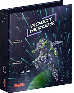 BRUNNEN ROBOT HEROES Ordner dunkelblau/mint Kunststoff 7,0 cm DIN A4