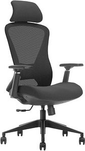 LMG Bürostuhl, K2-BH-07 Stoff schwarz, Gestell schwarz