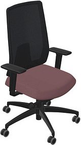 Dauphin Bürostuhl Indeed mesh Stoff braun, Gestell schwarz