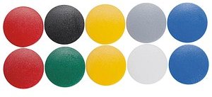 MAUL Magnete farbsortiert, Kunststoff Ø 2,0 cm, 10 St.