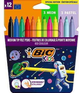 BIC Kids Filzstifte farbsortiert, 12 St.