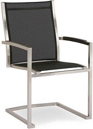 BEST Gartenstuhl mit Armlehnen Marbella schwarz, 1 St.