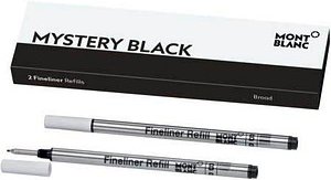 MONTBLANC Mystery Black Finelinerminen schwarz 0,8 mm, 2 St.